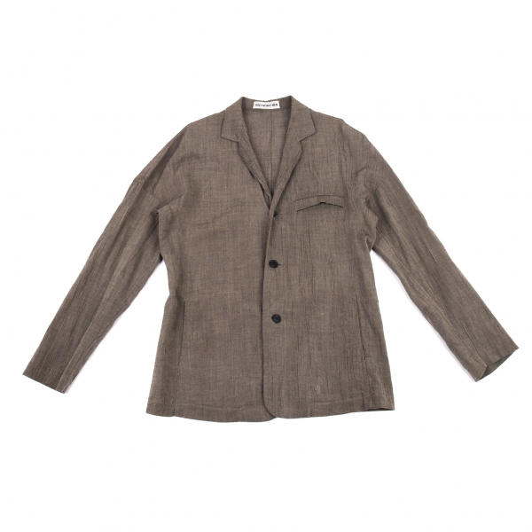 イッセイミヤケ メンISSEY MIYAKEMEN シワ加工リネン3B