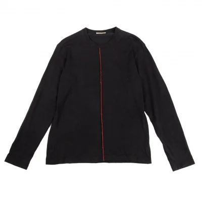 イッセイミヤケ メンISSEY MIYAKEMEN センターステッチ長袖カットソー 黒