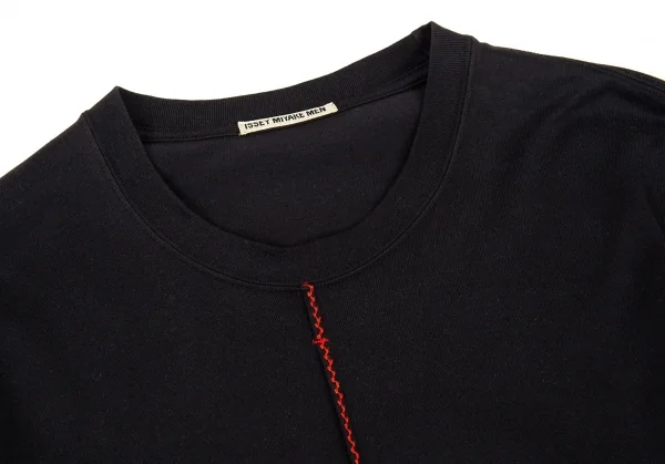 イッセイミヤケ メンISSEY MIYAKEMEN センターステッチ長袖カットソー 黒M K-89500_003