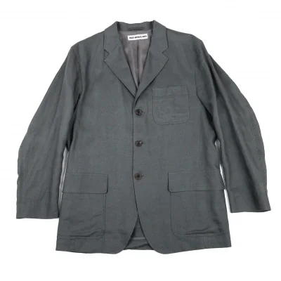イッセイミヤケ メンISSEY MIYAKE MEN 3Bリネンジャケット グレー