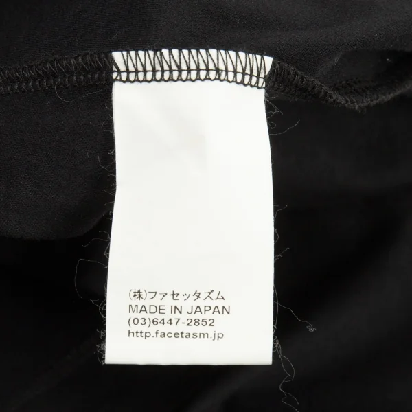 ファセッタズムFACETASM ロングスリットカットソーチュニック 黒2 K-89568_012