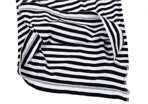 ジュンヤワタナベ コムデギャルソンJUNYA WATANABE COMME des GARCONSツイスト切替ボーダーカットソー 白黒M K-89574_010