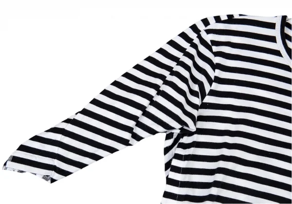 ジュンヤワタナベ コムデギャルソンJUNYA WATANABE COMME des GARCONSツイスト切替ボーダーカットソー 白黒M K-89574_004