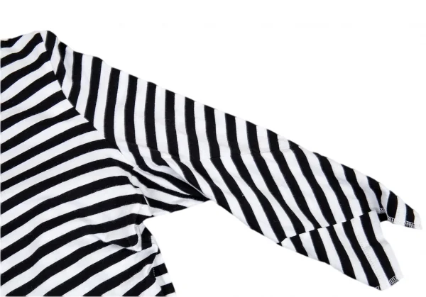 ジュンヤワタナベ コムデギャルソンJUNYA WATANABE COMME des GARCONSツイスト切替ボーダーカットソー 白黒M K-89574_005