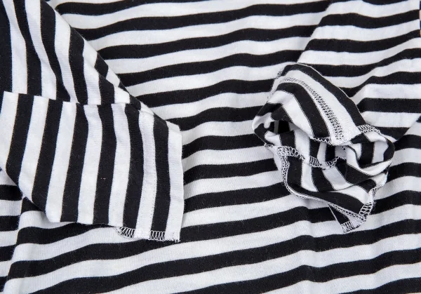 ジュンヤワタナベ コムデギャルソンJUNYA WATANABE COMME des GARCONSツイスト切替ボーダーカットソー 白黒M K-89574_006