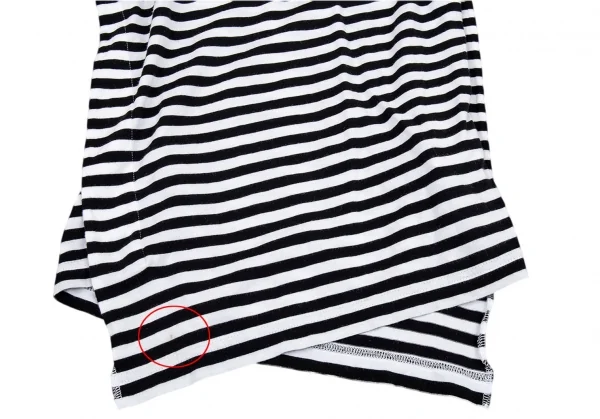 ジュンヤワタナベ コムデギャルソンJUNYA WATANABE COMME des GARCONSツイスト切替ボーダーカットソー 白黒M K-89574_007