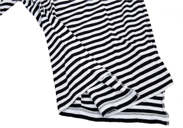 ジュンヤワタナベ コムデギャルソンJUNYA WATANABE COMME des GARCONSツイスト切替ボーダーカットソー 白黒M K-89574_009