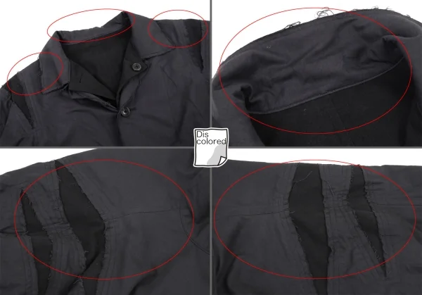 ヨウジヤマモト プールオムYohji Yamamoto POUR HOMME 異素材裁ち切りリバーシブルレイヤードジャケット グレー黒2 K-89596_002