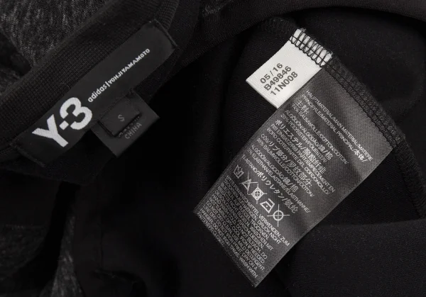 ワイスリーY-3 ダブルフェイスメランジジャージースウェット チャコールS K-89600_014