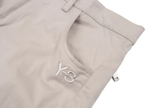 ワイスリーY-3 ワンポイント刺繍テーパードストレッチパンツ グレーベージュS K-89601_007