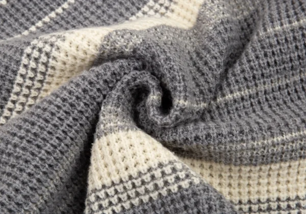 ユナイテッドアローズ グリーンレーベルリラクシングUNITED ARROWS green label relaxing ローゲージボーダーニットセーター グレーオフM K-89611_011