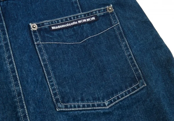 マドモアゼルノンノンMademoiselle NON NON デニムオーバーオールワンピース インディゴM位 K-89623_017