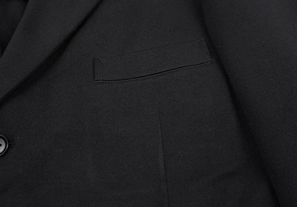 ヨウジヤマモト プールオムYohji Yamamoto POUR HOMME バックテープ切替メッシュ裏ストレッチジャケット 黒3 K-89629_004