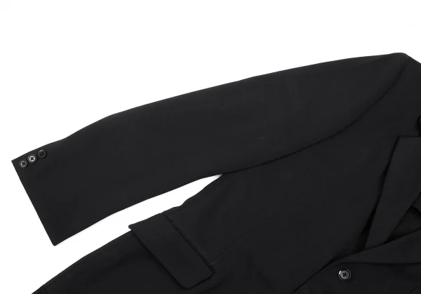 ヨウジヤマモト プールオムYohji Yamamoto POUR HOMME バックテープ切替メッシュ裏ストレッチジャケット 黒3 K-89629_006