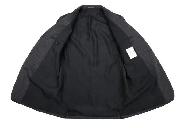 ヨウジヤマモトコスチュームドオム Yohji Yamamoto COSTUME D'HOMME ウールストライプBジャケット グレー3 K-89639_011