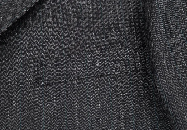 ヨウジヤマモトコスチュームドオム Yohji Yamamoto COSTUME D'HOMME ウールストライプBジャケット グレー3 K-89639_004