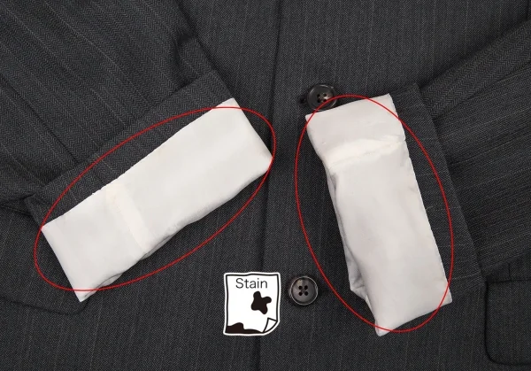 ヨウジヤマモトコスチュームドオム Yohji Yamamoto COSTUME D'HOMME ウールストライプBジャケット グレー3 K-89639_008