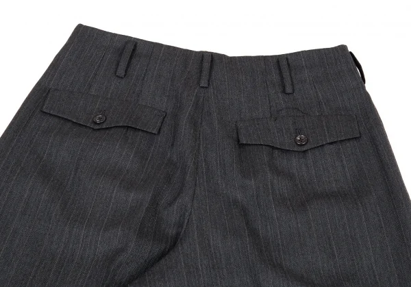 ヨウジヤマモトコスチュームドオム Yohji Yamamoto COSTUME D'HOMME ウールストライプパンツ グレー3 K-89640_011