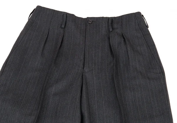 ヨウジヤマモトコスチュームドオム Yohji Yamamoto COSTUME D'HOMME ウールストライプパンツ グレー3 K-89640_002