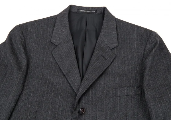 ヨウジヤマモトコスチュームドオム Yohji Yamamoto COSTUME D'HOMME ウールストライプBセットアップスーツ グレー3 K-89641_003