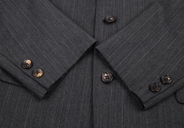 ヨウジヤマモトコスチュームドオム Yohji Yamamoto COSTUME D'HOMME ウールストライプBセットアップスーツ グレー3 K-89641_004