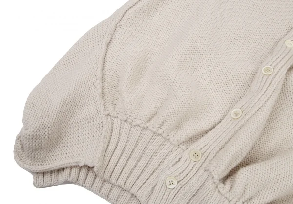 ワイズY’s ウールリブ切替ロングニットジャケット アイボリー3 K-89651_013