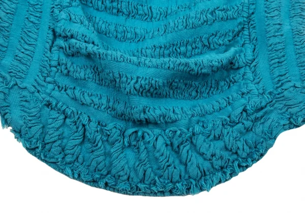 イッセイミヤケ ミーISSEY MIYAKE me シャーリングボーダーノースリーブ 水色M位 K-89679_010