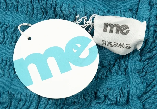 イッセイミヤケ ミーISSEY MIYAKE me シャーリングボーダーノースリーブ 水色M位 K-89679_014