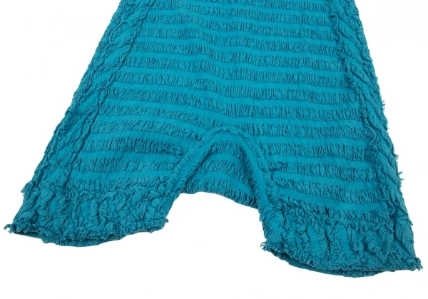 イッセイミヤケ ミーISSEY MIYAKE me シャーリングボーダーペンギンサルエルパンツ 水色M位 K-89680_006