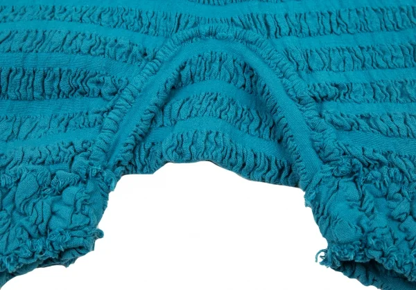 イッセイミヤケ ミーISSEY MIYAKE me シャーリングボーダーペンギンサルエルパンツ 水色M位 K-89680_008