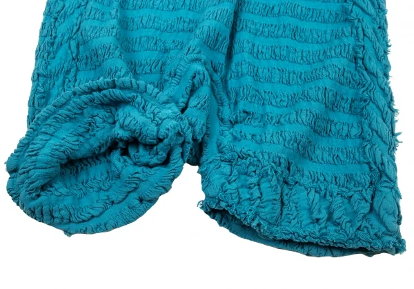 イッセイミヤケ ミーISSEY MIYAKE me シャーリングボーダーペンギンサルエルパンツ 水色M位 K-89680_009