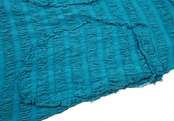 イッセイミヤケ ミーISSEY MIYAKE me シャーリングボーダーセットアップスーツ 水色M位 K-89681_017