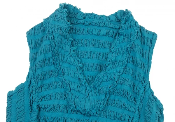 イッセイミヤケ ミーISSEY MIYAKE me シャーリングボーダーセットアップスーツ 水色M位 K-89681_004