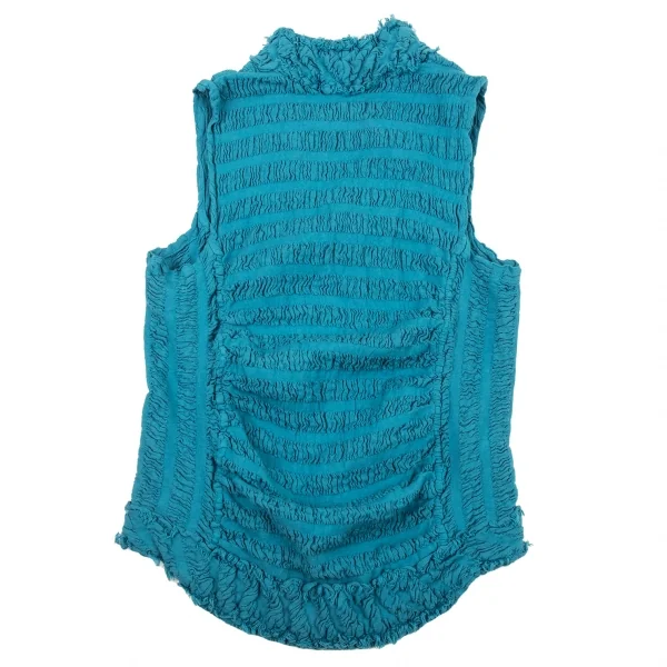 イッセイミヤケ ミーISSEY MIYAKE me シャーリングボーダーセットアップスーツ 水色M位 K-89681_008