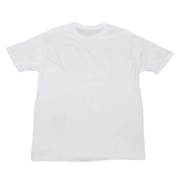 イッセイミヤケISSEY MIYAKE シワ加工グラフィックプリントTシャツ 白L位 K-89696_010