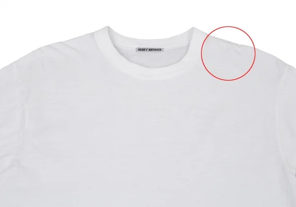 イッセイミヤケISSEY MIYAKE シワ加工グラフィックプリントTシャツ 白L位 K-89696_002