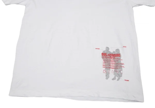 イッセイミヤケISSEY MIYAKE シワ加工グラフィックプリントTシャツ 白L位 K-89696_006