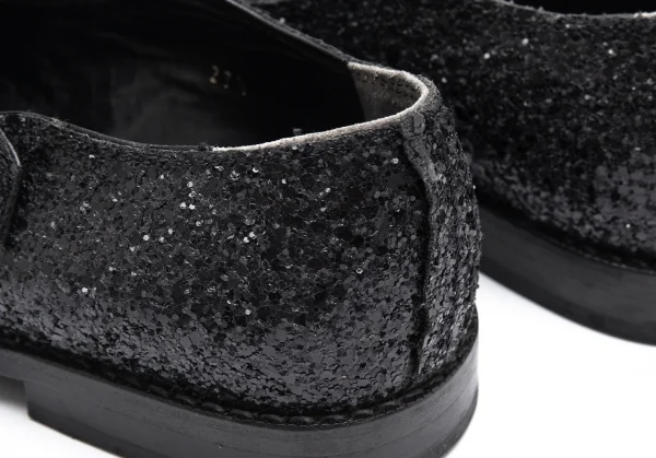 トリココムデギャルソンtricot COMME des GARCONS グリッターメリージェーンシューズ 黒23.5 K-89733_010