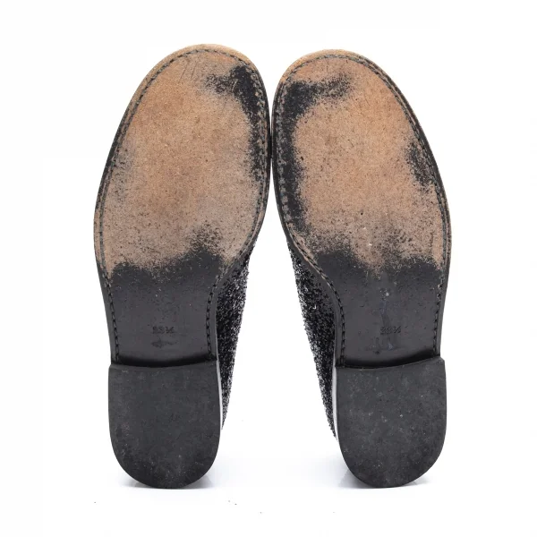 トリココムデギャルソンtricot COMME des GARCONS グリッターメリージェーンシューズ 黒23.5 K-89733_012