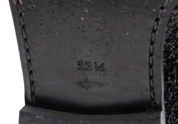 トリココムデギャルソンtricot COMME des GARCONS グリッターメリージェーンシューズ 黒23.5 K-89733_013