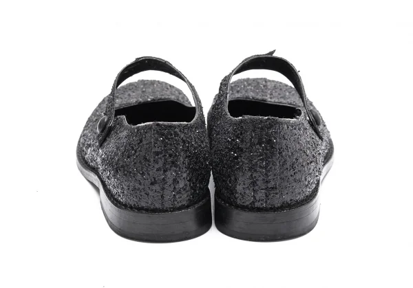 トリココムデギャルソンtricot COMME des GARCONS グリッターメリージェーンシューズ 黒23.5 K-89733_008