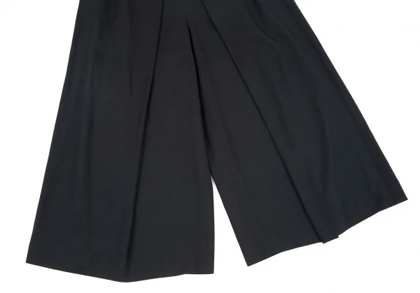 アツロウタヤマA/T レーヨンギャバジンハーフラップパンツ 黒M位 K-89777_007