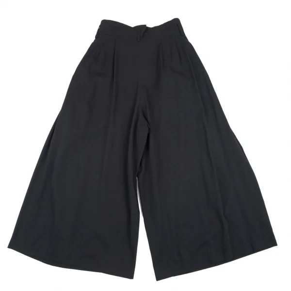 アツロウタヤマA/T レーヨンギャバジンハーフラップパンツ 黒M位 K-89777_009