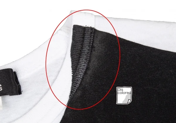 ブラックコムデギャルソンBLACK COMME des GARCONS トロンプルイユロゴプリントTシャツ 白黒XS K-89787_004