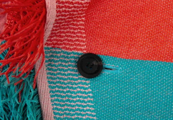 イッセイミヤケISSEY MIYAKE ペーパーフリンジ刺し子風生地ジャケット マルチ2 K-89795_005