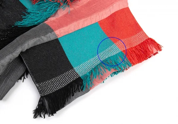 イッセイミヤケISSEY MIYAKE ペーパーフリンジ刺し子風生地ジャケット マルチ2 K-89795_006