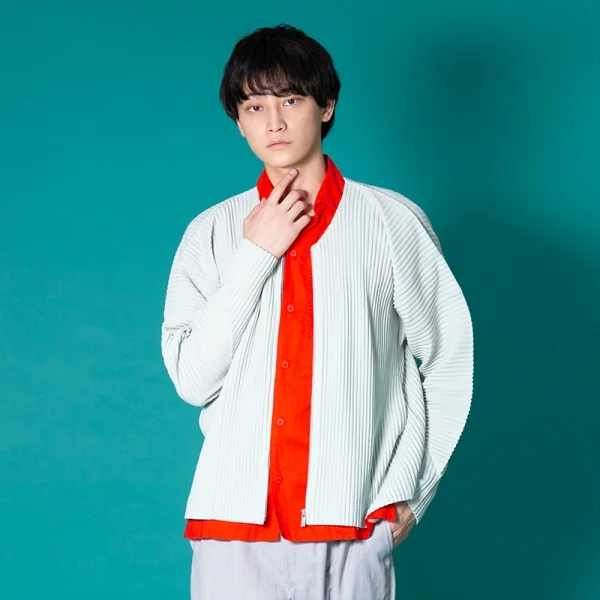 オムプリッセ イッセイ ミヤケHOMME PLISSE ISSEY MIYAKE プリーツジップアップカーディガン ライトミント2 K-89800_015