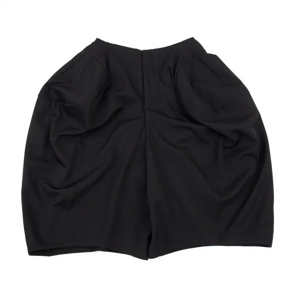コムデギャルソンCOMME des GARCONS ウールギャバカーブワイドショートパンツ 黒S K-89895_002