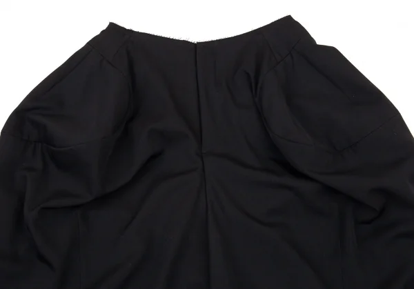 コムデギャルソンCOMME des GARCONS ウールギャバカーブワイドショートパンツ 黒S K-89895_003