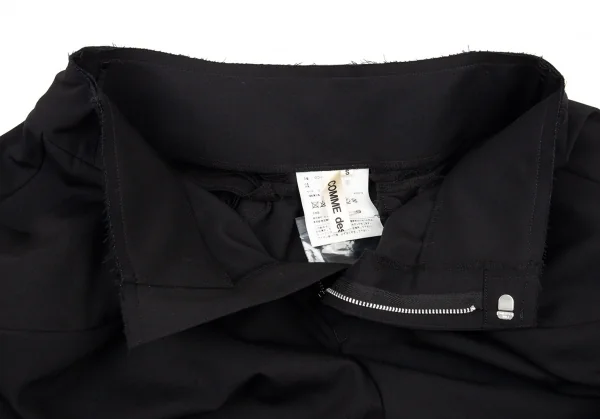 コムデギャルソンCOMME des GARCONS ウールギャバカーブワイドショートパンツ 黒S K-89895_005